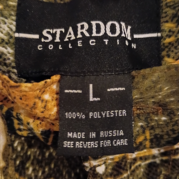 VTG Stardom Men's Patchwork Baggy Suit in Green and Brown Sz L - Picture 6 of 11